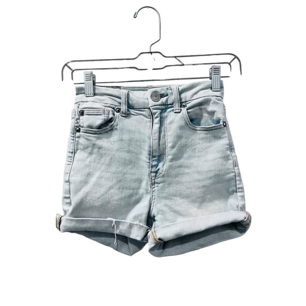 American Eagle Next Level Stretch Size 00 Denim Blue Jean Shorts Casual Cotton